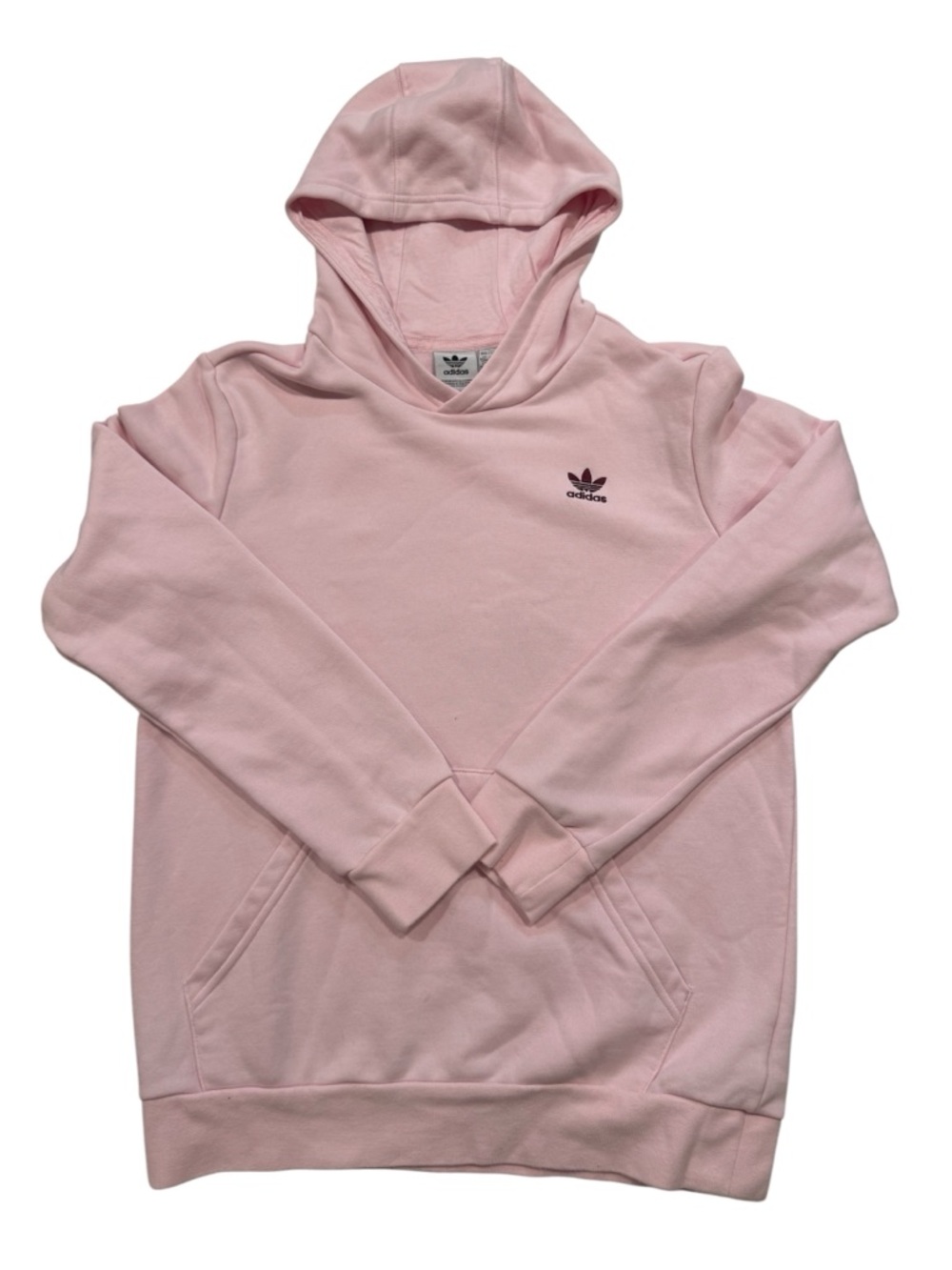 adidas Pink Trefoil Pullover Hoodie - Size XS
